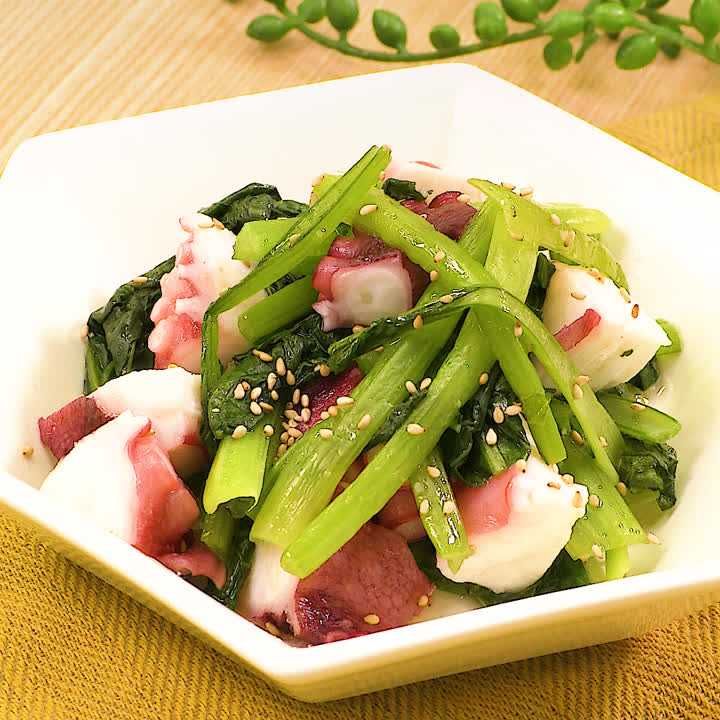 小松菜とたこの中華あえ