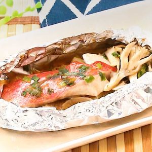 「金目鯛のホイル焼き」のレシピ動画