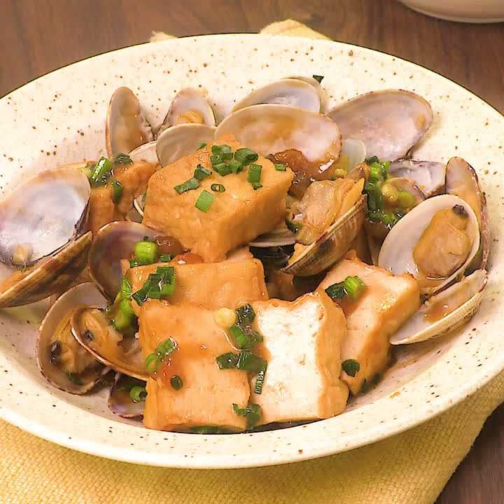 あさりと厚揚げのオイスター炒め