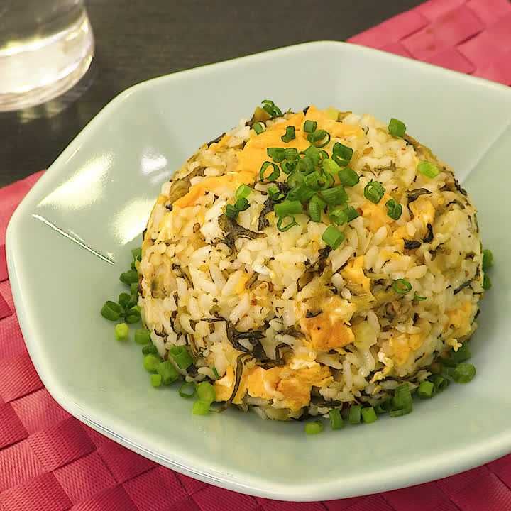 あさりと高菜のチャーハン