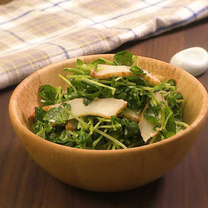 豆苗とさつま揚げのマヨサラダ