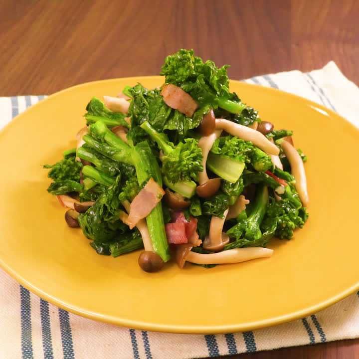 菜の花としめじのチーズ炒め