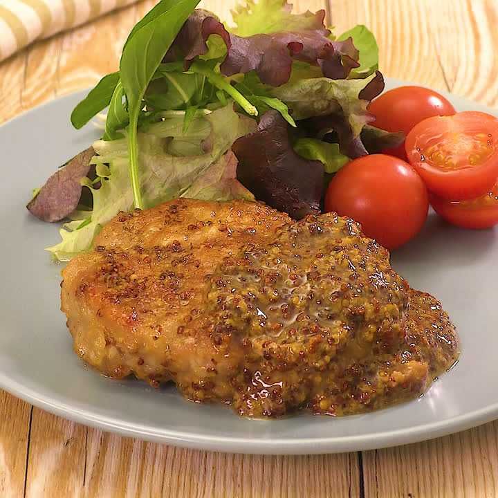 豚こまのハニーマスタードステーキ