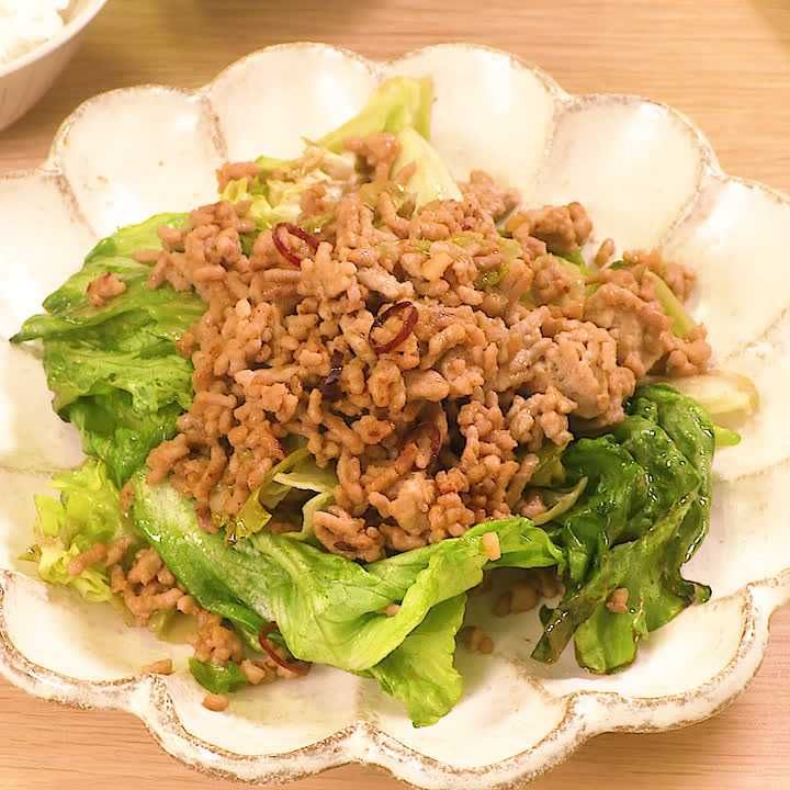 レタスのシャキシャキみそ炒め