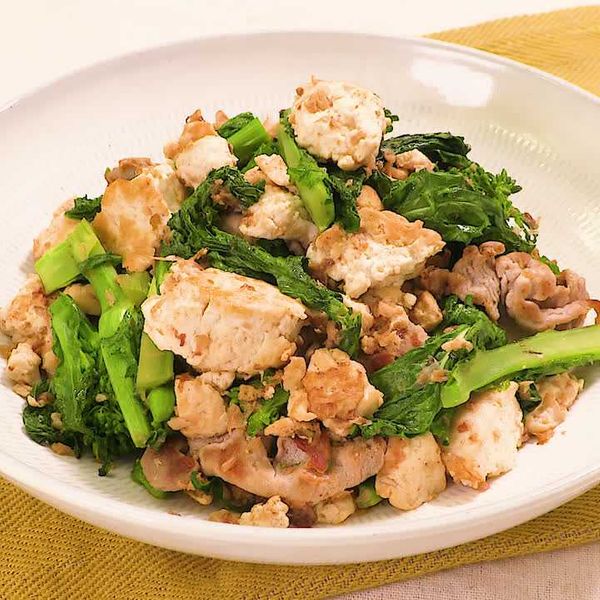 ヒシと豆腐の炒め物 レシピ