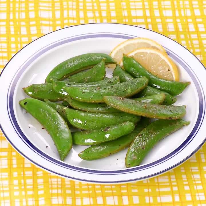 スナップえんどうのレモンペッパー炒め