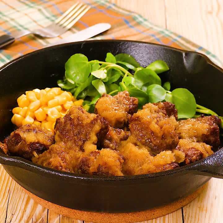ひき肉サイコロステーキ