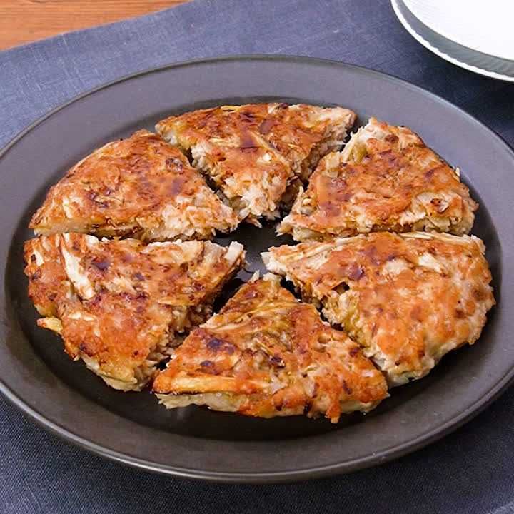 ごぼうと鶏ひき肉のフライパン焼き