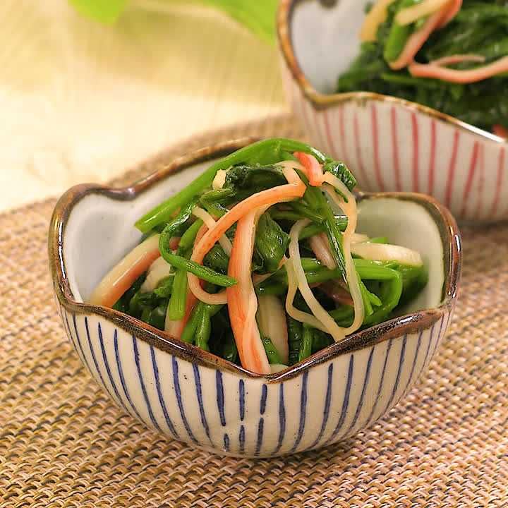 ほうれん草とかにかまぼこのからし和え