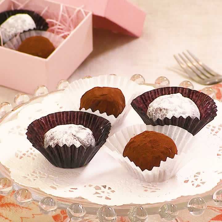 あの材料で 生クリームなし 口どけトリュフのレシピ動画 作り方 Delish Kitchen