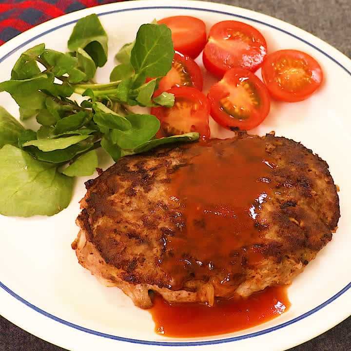 もやしケチャップバーグ