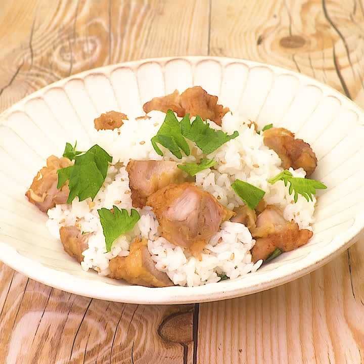 から揚げごましそご飯