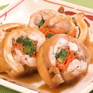 「照り焼きロールチキン」のレシピ動画