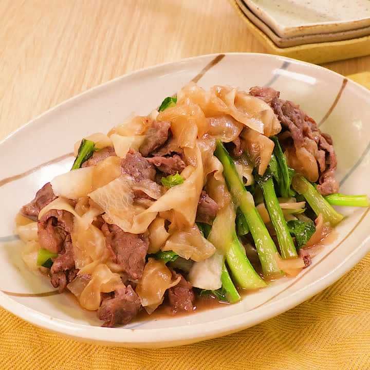 牛肉と大根の甘辛炒め