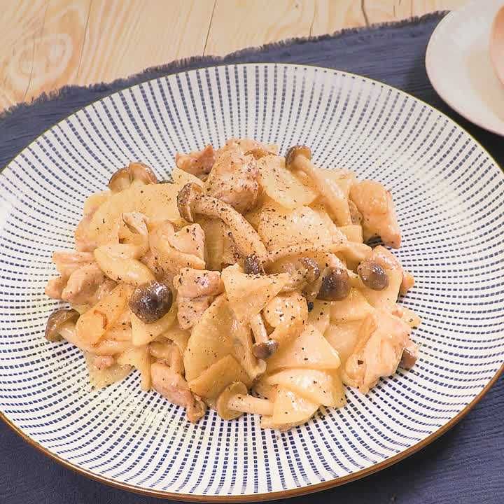 大根と鶏モモのこってりみそバターソテー