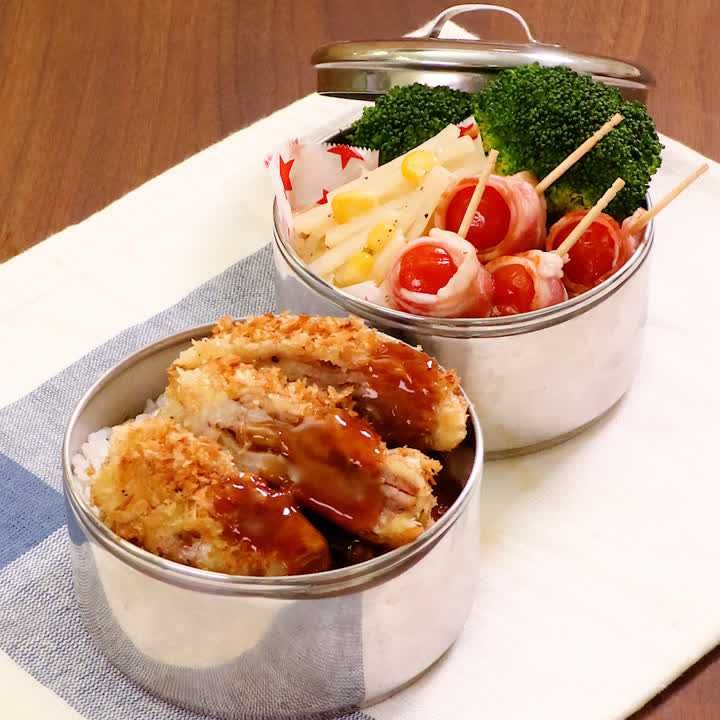 ワンパン ミルフィーユカツ弁当のレシピ動画 作り方 Delish Kitchen