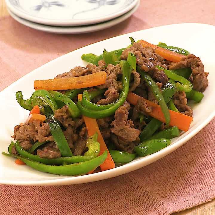 ピーマンと牛肉のオイスター炒め
