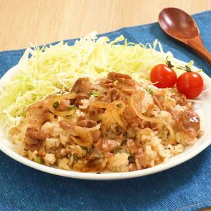 「生姜焼き風炊き込みご飯」のレシピ動画