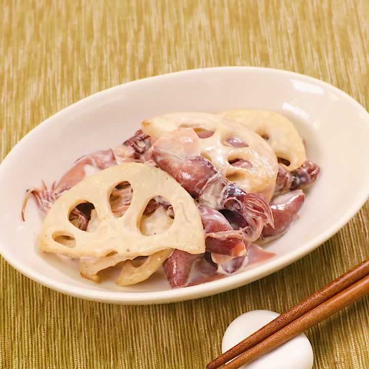 レンコンとほたるいかのからしあえ