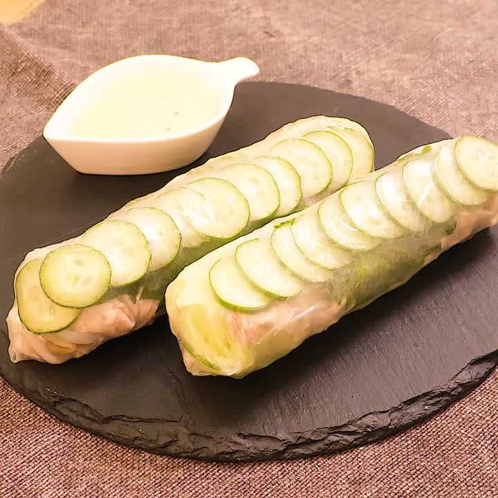 豚しゃぶきゅうりの生春巻き