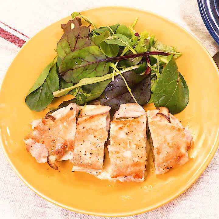 豚肉とチーズの重ね焼き
