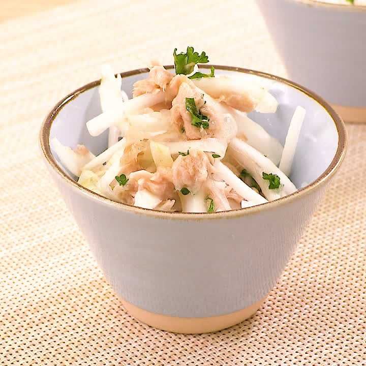 新玉ねぎのさっぱりツナサラダ