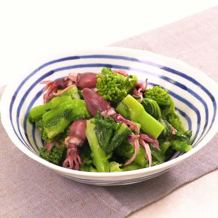 菜の花とホタルイカの酢味噌和え