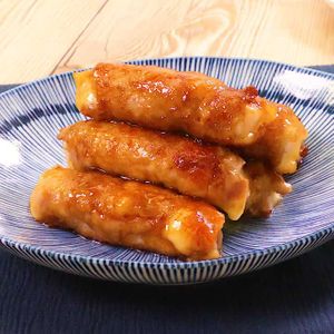 すき焼きのタレで餅チーズ豚巻き