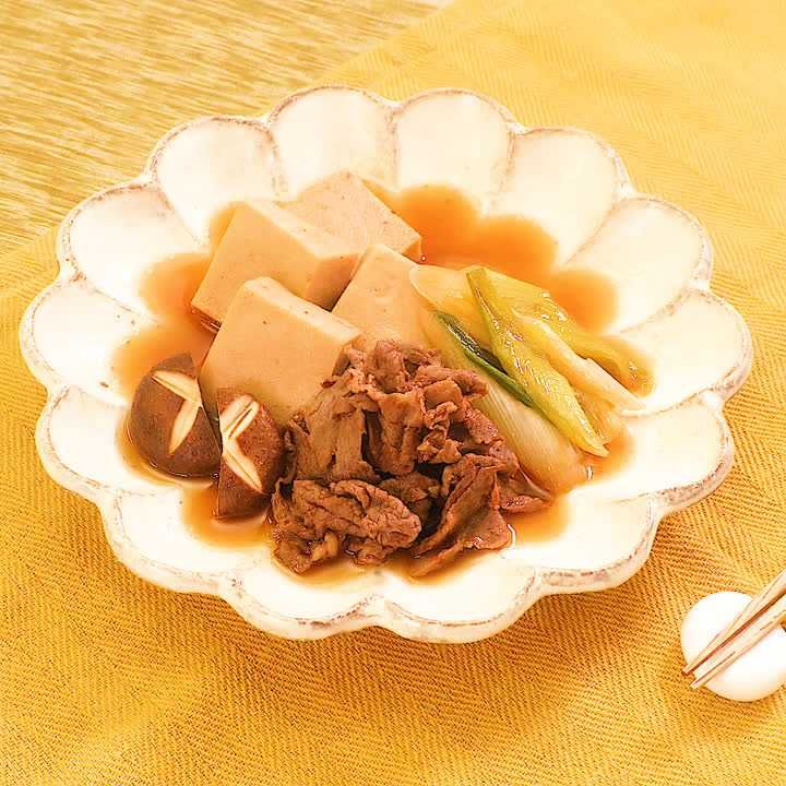 高野豆腐と牛肉のすき煮