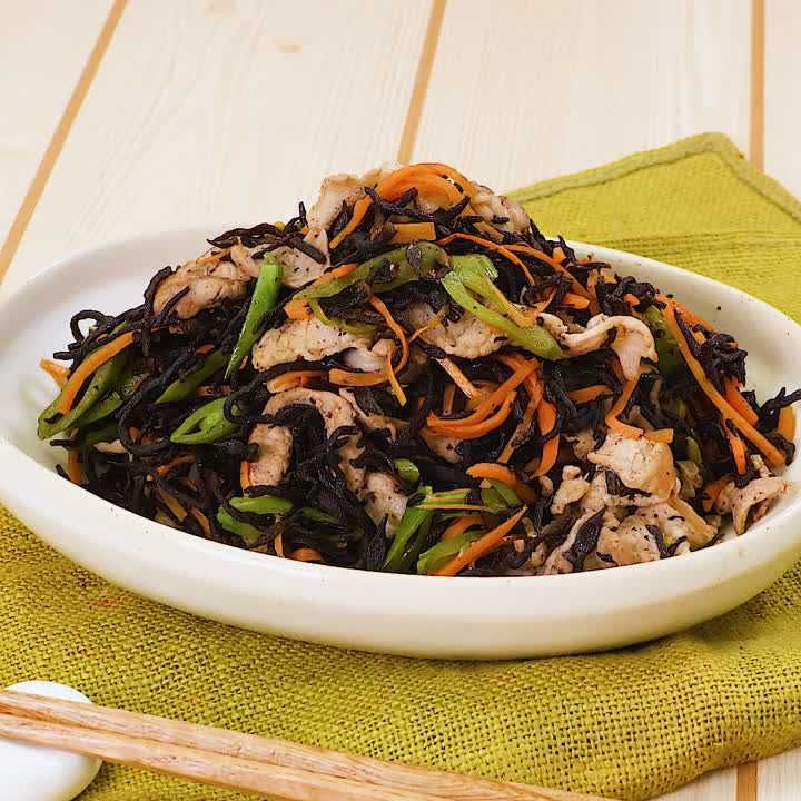 スナップエンドウのひじき炒め