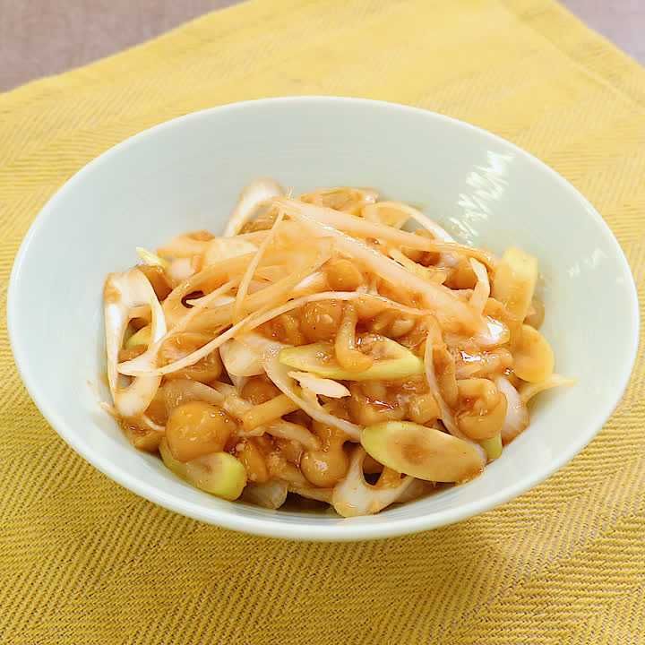 なめことねぎのコチュジャン和え