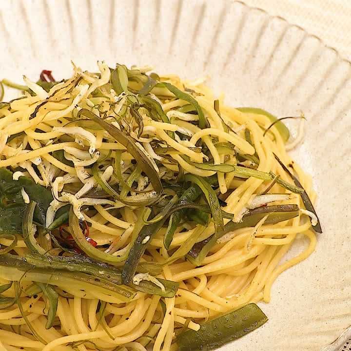 茎わかめ和風パスタ