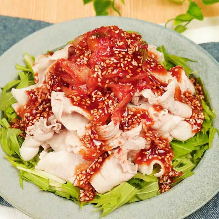 キムチラー油豚しゃぶ