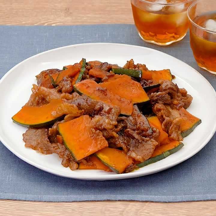 かぼちゃの赤みそ照り焼き