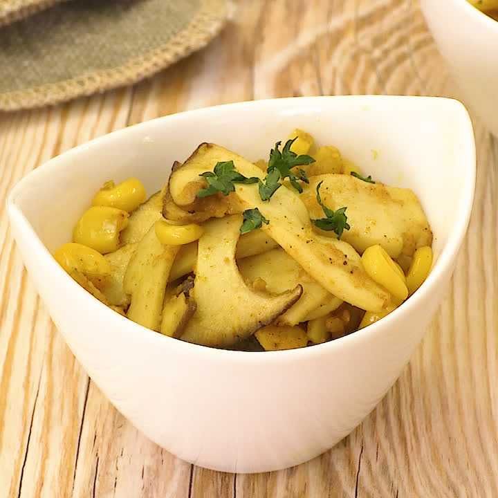 エリンギのチーズカレーソテー