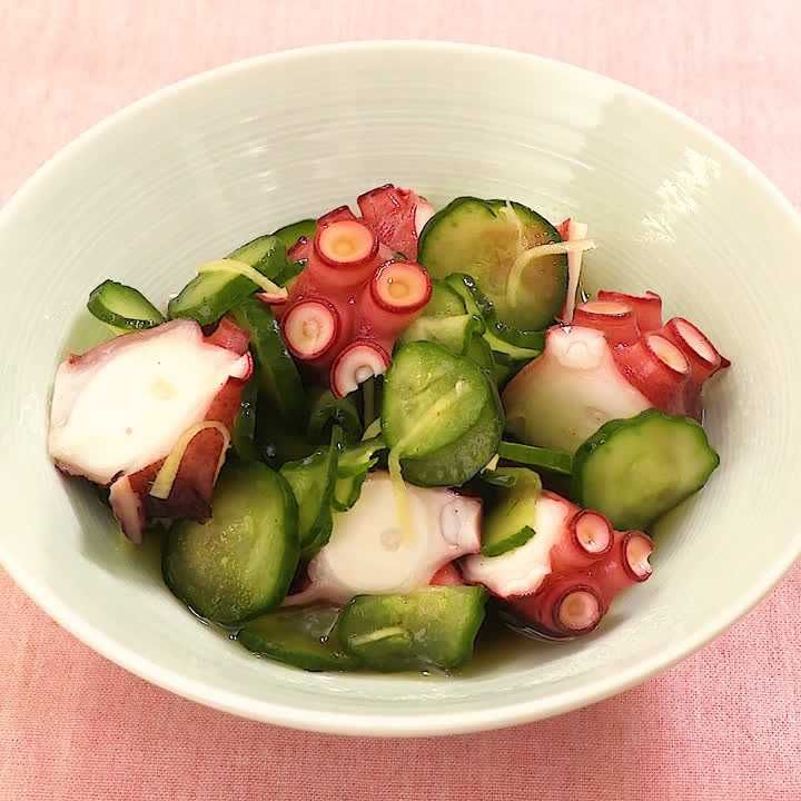 たこのしょうが酢和え