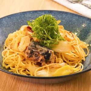さば缶の和風パスタ