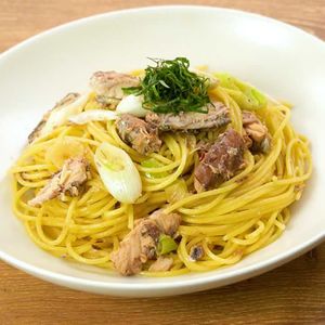 さば缶の和風パスタ