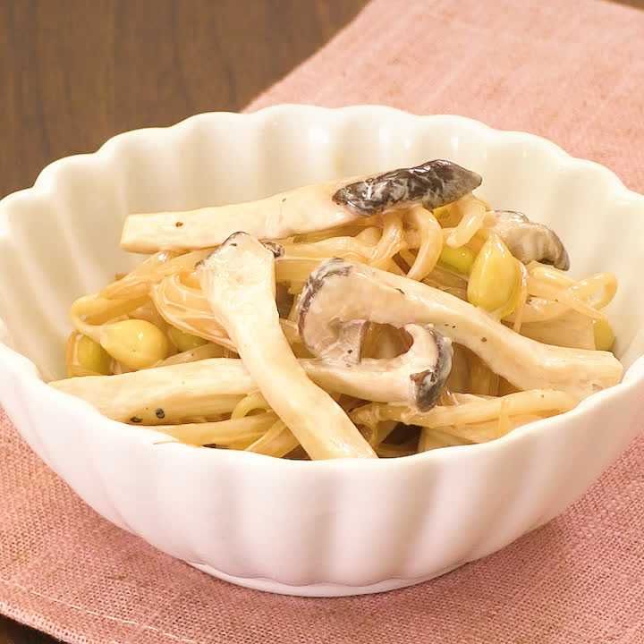 エリンギともやしのオイマヨあえ