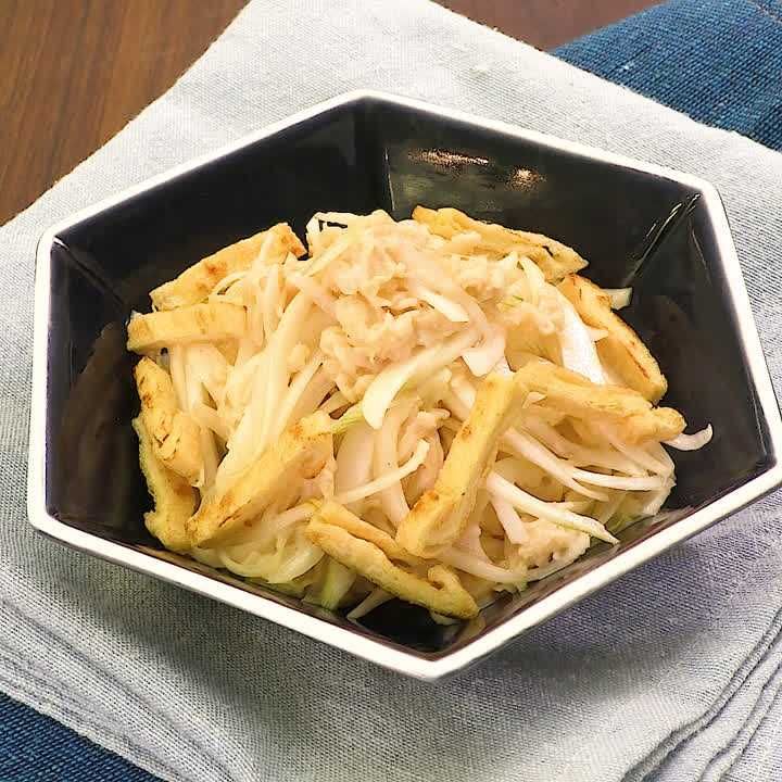 新玉ねぎとホタテのわさびマヨサラダ