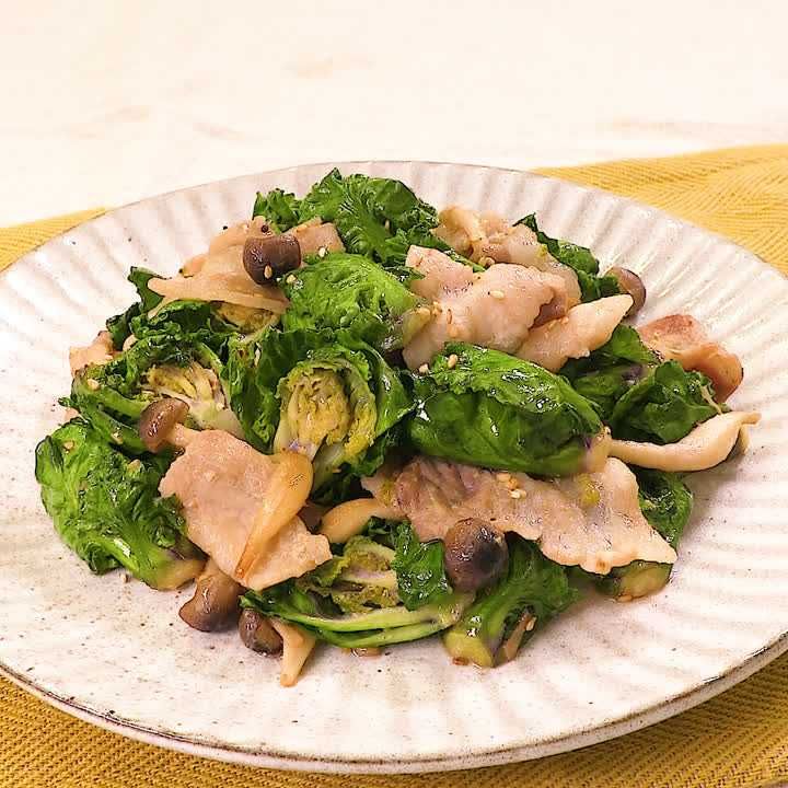 豚肉とプチヴェールのごまみそ炒め