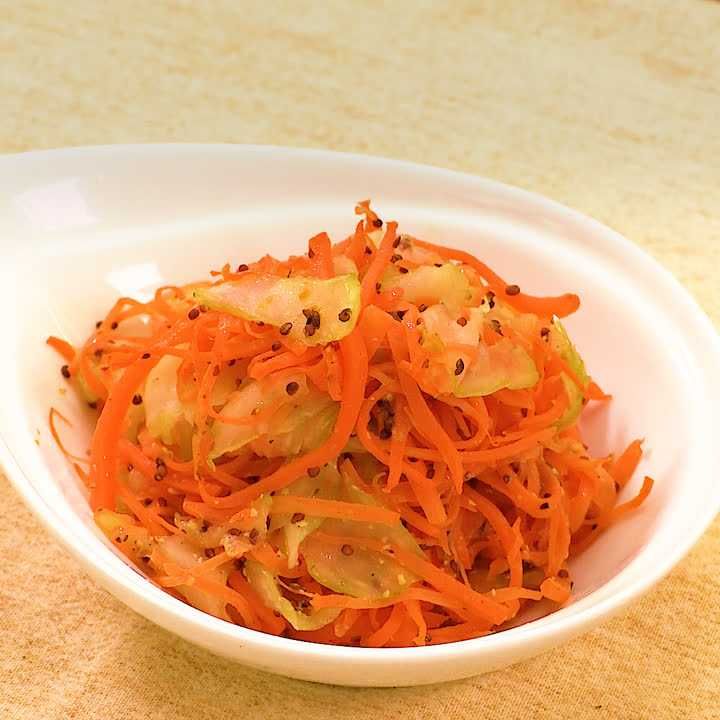 シャキシャキ食感♪ にんじんとセロリのマスタードサラダのレシピ動画