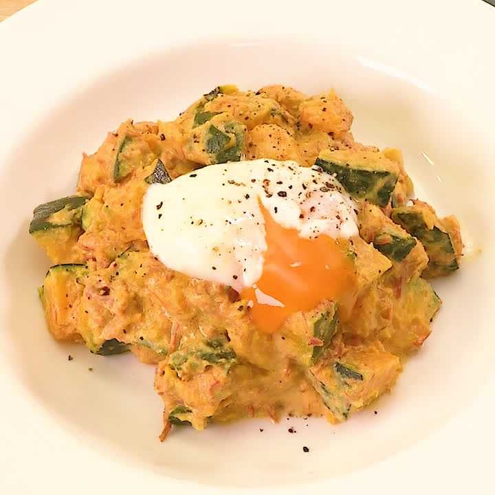 コンビーフのかぼちゃサラダ