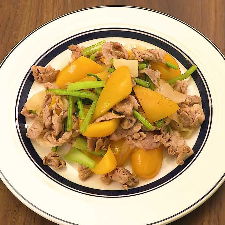 豚こま肉と野菜のしょうが炒め