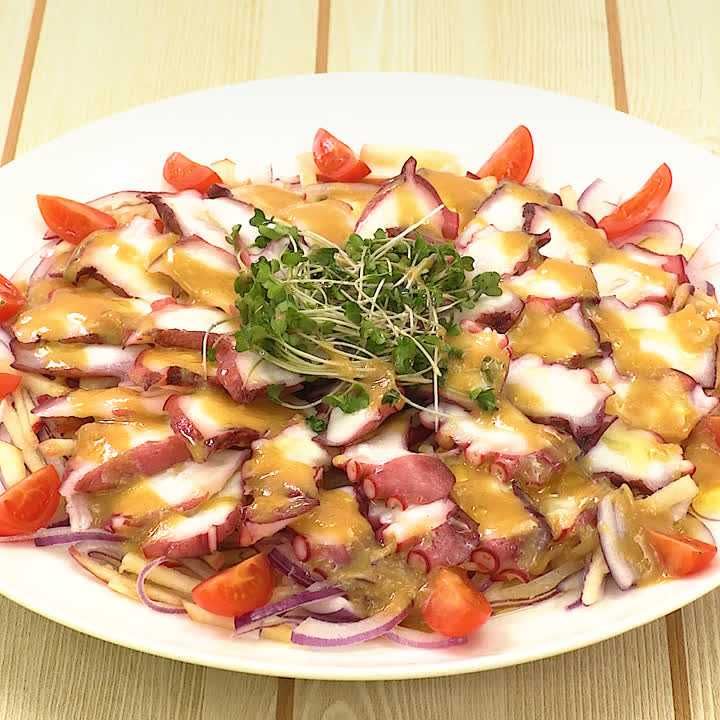 たこのハニー味噌カルパッチョ