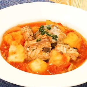 「サバ缶のトマト煮」のレシピ動画