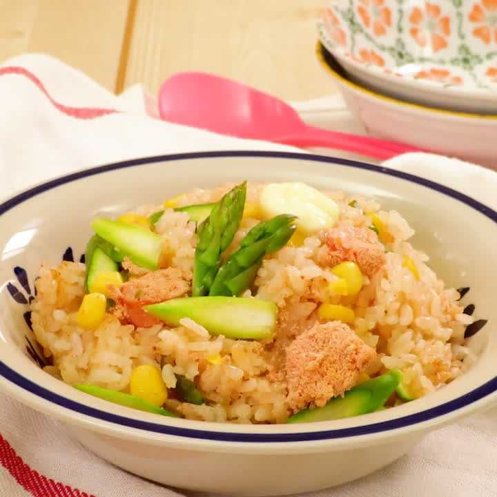 明太バター炊き込みご飯