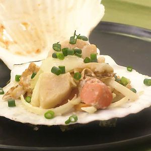 ホタテ貝の柚子胡椒マヨ焼き