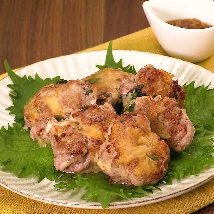 牛切り落とし肉の和風ステーキ