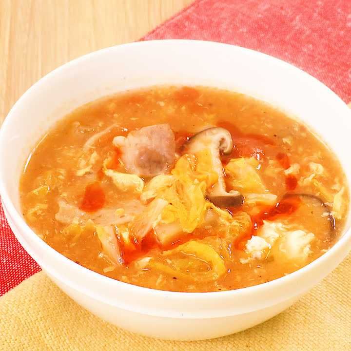 白菜漬け入りサンラータンスープ